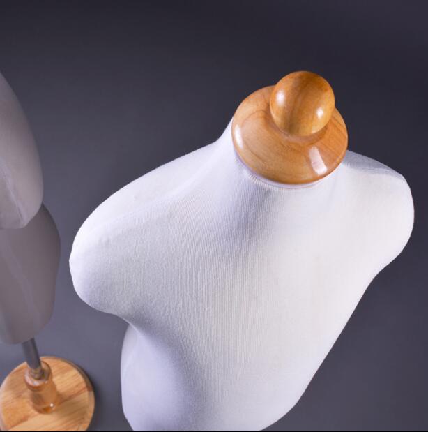 Two style baby half torso Child realistic 1pc Mannequins body display Circular wood base fabric flexible dresses cloth,D340