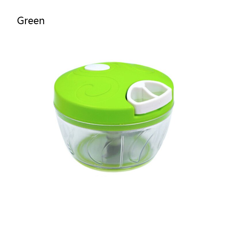 500ML Powerful Manual Meat Grinder Hand-Power Food Chopper Mincer Mixer Blender To Chop Meat Fruit Vegetable Nuts Shredders: Green