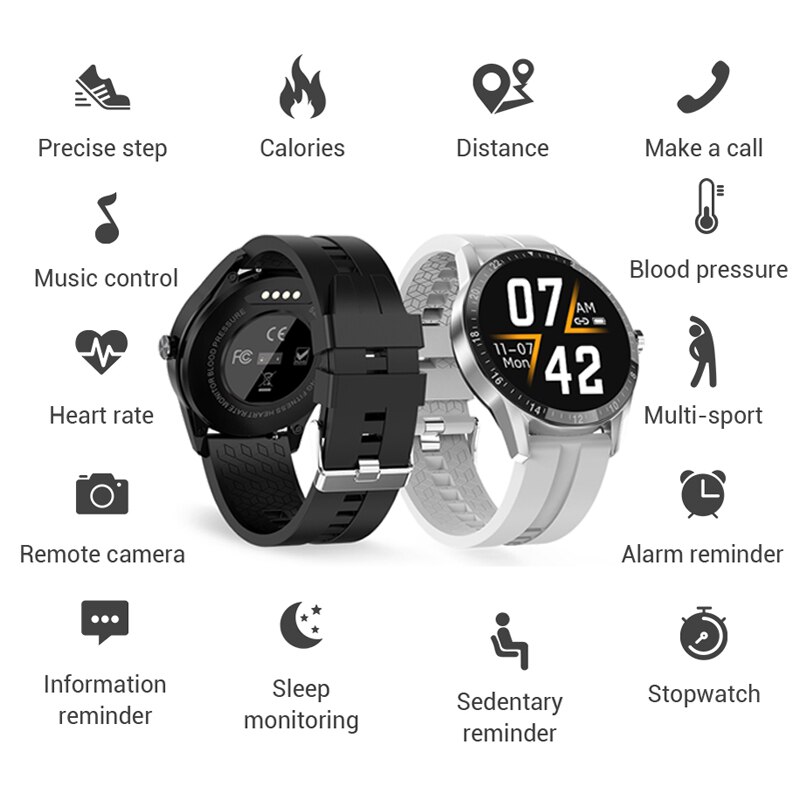 Bluetooth Smartwatch Man Women Fitness Tracker Full Touch Connected Watch Heart Rate Relogio Inteligente Smart Watches PK dt79