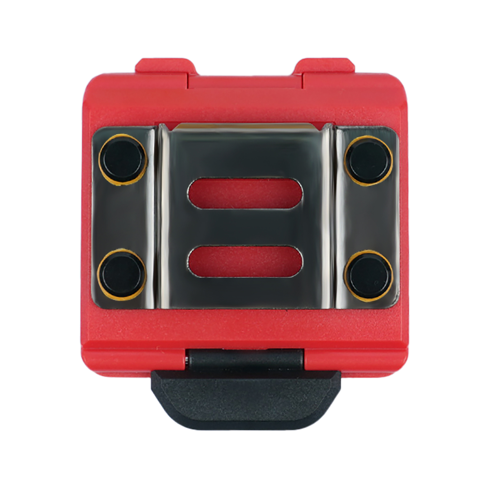 Meetlint houder, riem meetlint houder met 1 meetlint riem clip riem meetlint clip, clip-on meetlint houder: Rood
