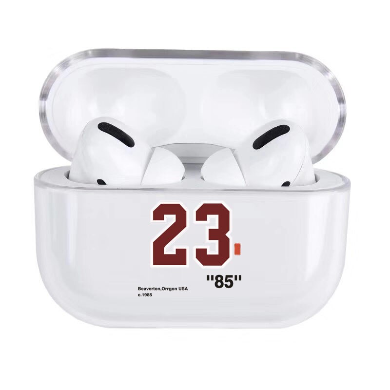 Funda rígida con letras de dibujos animados para Apple Airpods 2, funda de lujo para auricular transparente, caja sencilla y bonita para airpod Pro: For Pro-5