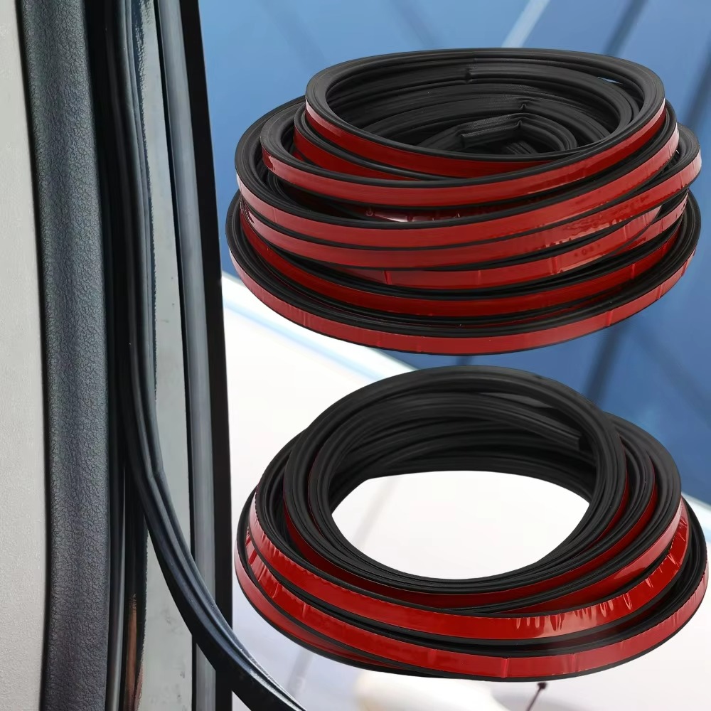 3-Layer Car Sealing Strip 1/5/10M Auto Truck Door Frame Seams Corners Waterproof Sound Insulation Noise Reduction Rubber Strip