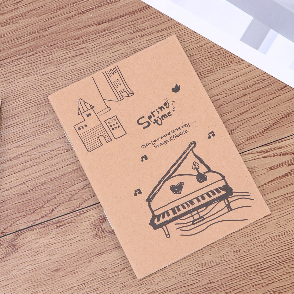20 Pcs Kraft Paper Notebook Homework Notebook Student Exercise Book Cover A5 Notebook (Random Pattern)