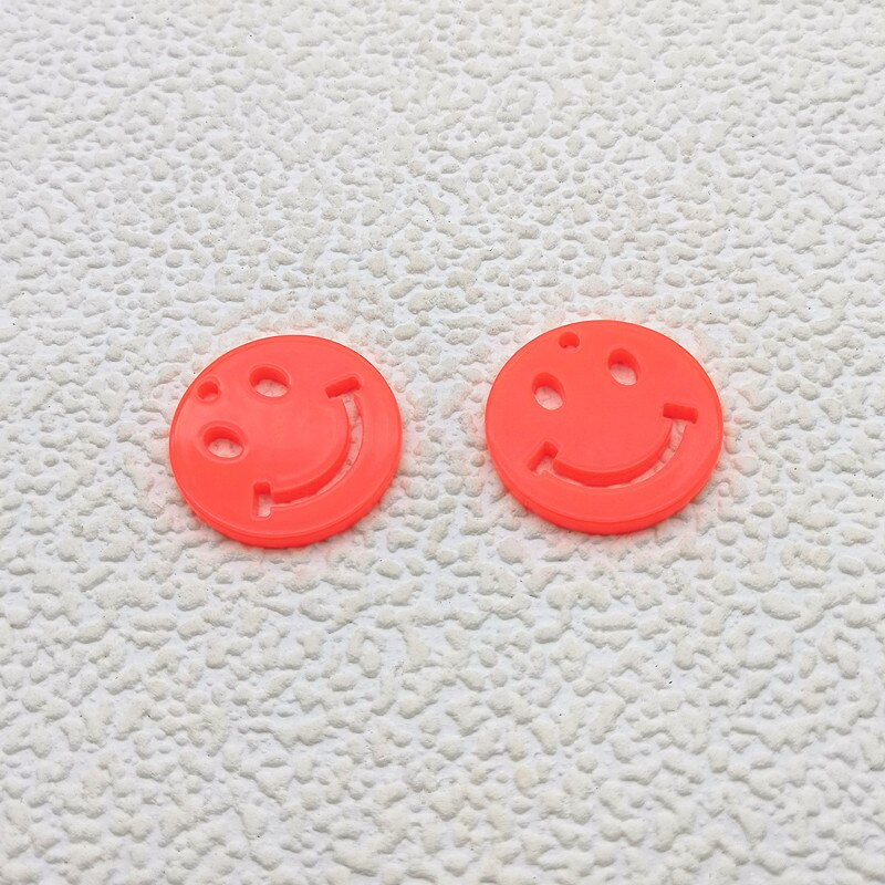 ! 15/25mm 100pcs Neon effect Smiley shape Charm for Ear DIY Making parts,Jewelry Accessories Findings & Component: orange red / 25mm