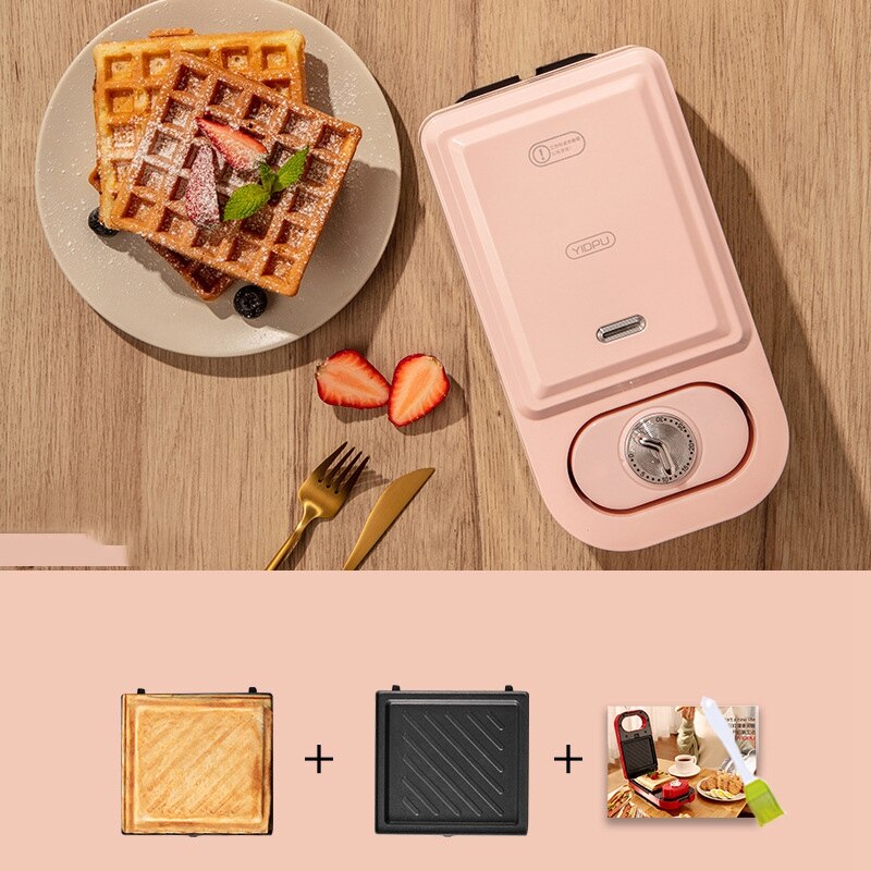 YIDPU Breakfast Machine, Bread Machine, Detachable Household Sandwich Machine, Waffle Machine, Electric Baking Machine