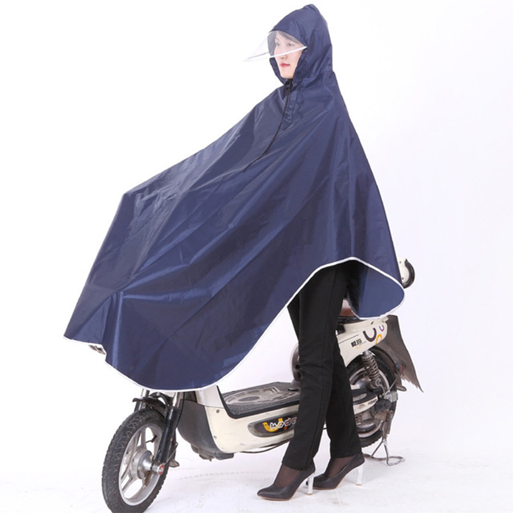 Cycling Bicycle Bike Raincoat Men Women Rain Cape Poncho Hooded Windproof Rain Coat Mobility Scooter Cover Rain Coat
