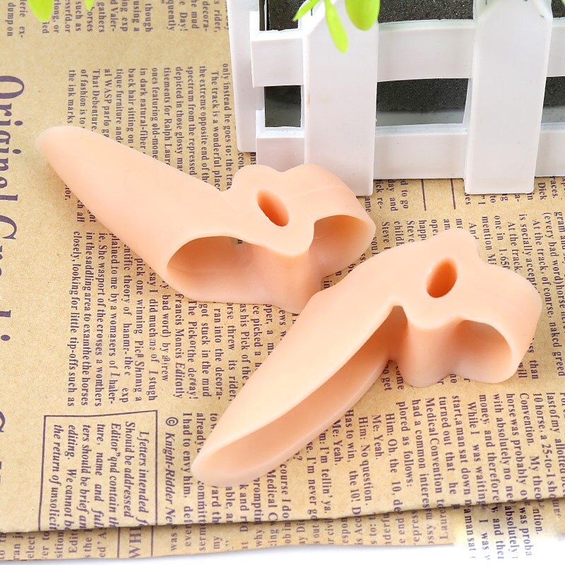 Pexmen 2 Teile/para Gel Zehe Separator Ballen Knochen Ektropium Erzähler Zehen Außen Gerät Fuß Pflege Werkzeuge Hallux Valgus Korrektor: violett