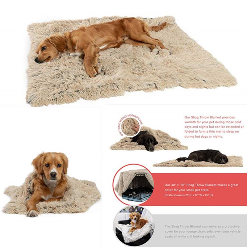 Premium Fluffy Fleece Dog Blanket Pet Blanket for Small Cats & Dogs Thick Soft and Warm Pet Throw for Dog Cat