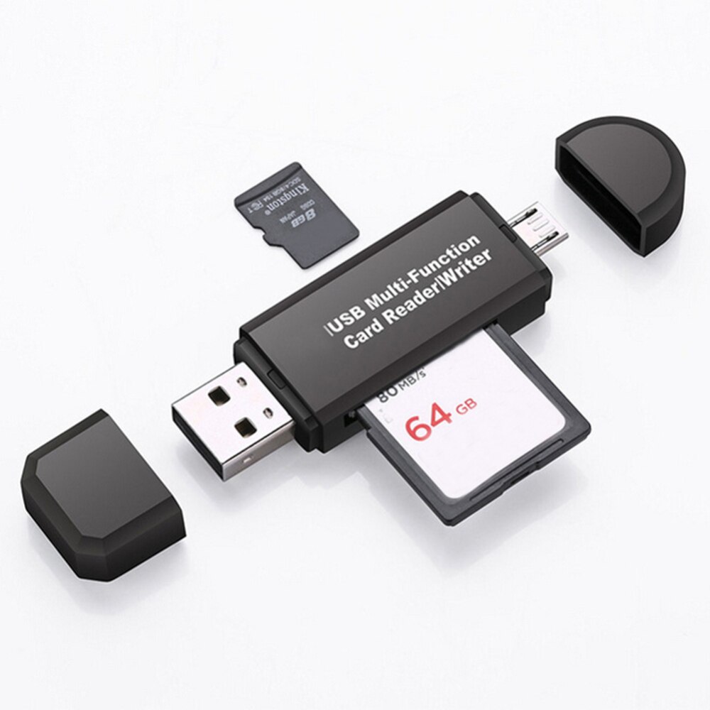 Alles-in-één geheugenkaartlezer otg micro sd/sdxc tf kaartlezer usb 2.0 mobiele kaartlezer voor pc laptop computer