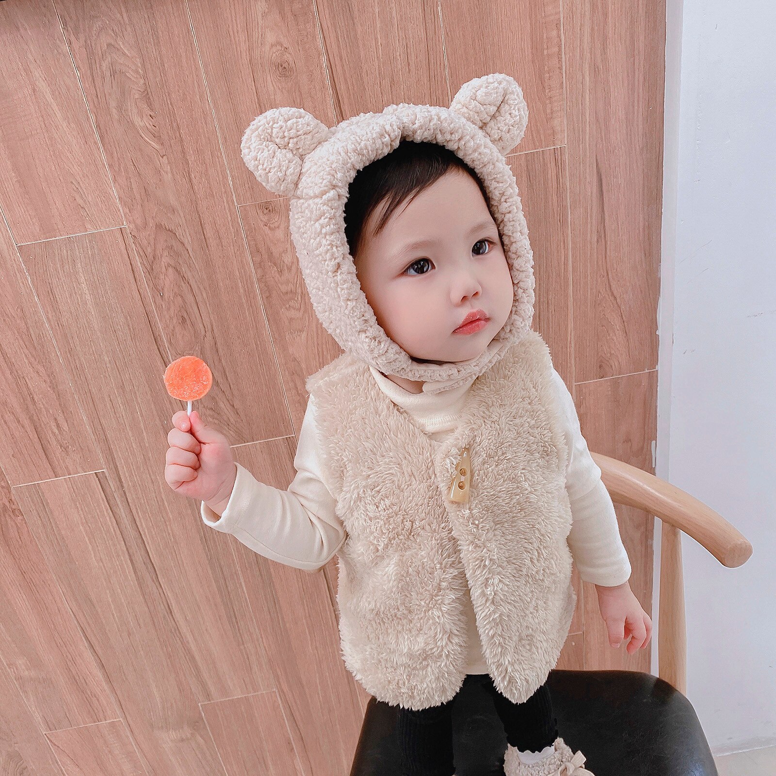 Winter Peuter Baby Kinderen Baby Jongens Meisjes Effen Kleuren Mouwloze Warm Fluffys Sherpa Vest Jassen Flanel Vest Kleding # P4