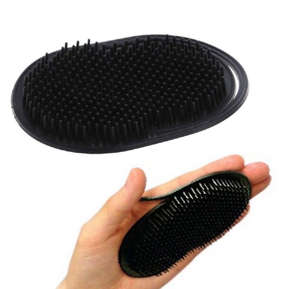 1 Cepillo de pelo para enredos con forma de huevo, cepillo para el cabello, herramientas de estilismo antiestático, cepillos para desenredar, peine de salón, peine para el cuidado del cabello para viajes: other black