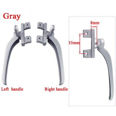 38 typ Zink-legierung Fenster ziehen Griff Verknüpfungen/Rechts Hand 50 Typ Glas Tür Griff Schiebe FlüGel Möbel Hardware- griff: Rechts handhaben / 38Typ grau handhaben