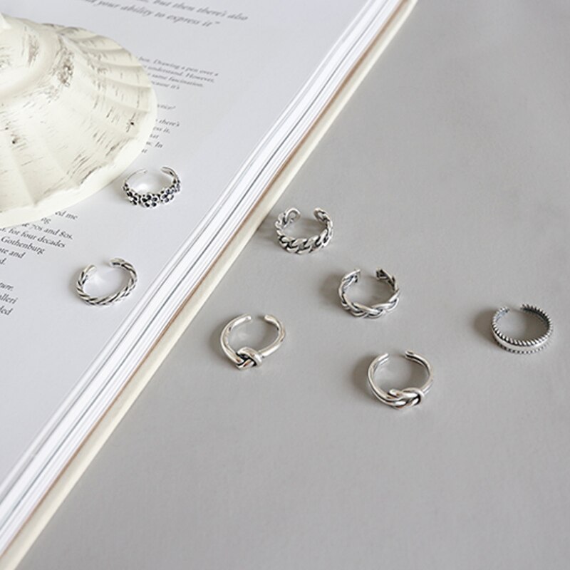 JShine Women's Rings Open Adjustable 925 Sterling Silver Midi Finger Knuckle Ring Retro Flower Toe Chain Ring Beach Foot Jewelry