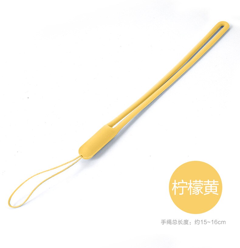 Silicone Mobile Phone Lanyard Silicone Fan Wrist Strap Speaker Rain Umbrella Strap Elastic Liquid Silicone Strap: Yellow