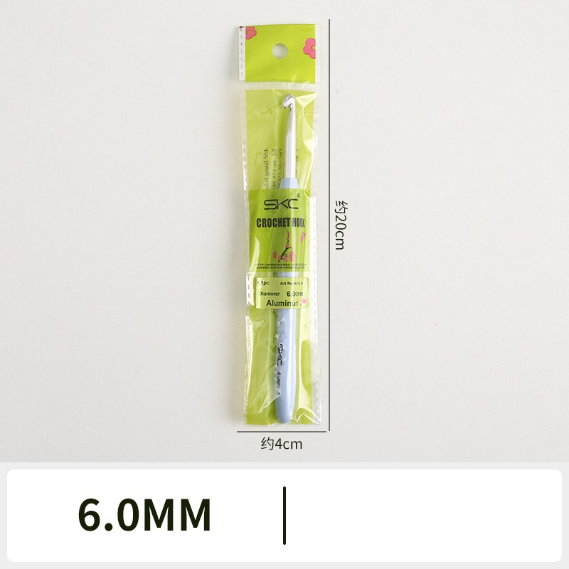 Gancho de ganchillo de 1,5 MM-6MM, ganchos de aluminio ergonómicos con mango suave con 10 tamaños para manualidades DIY, suministros de ganchillo para tejer