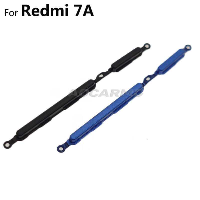 Aocarmo Voor Xiaomi Redmi 7 7A Power On Off Knop + Volume Up Down Schakelaar Side Key Vervanging Deel