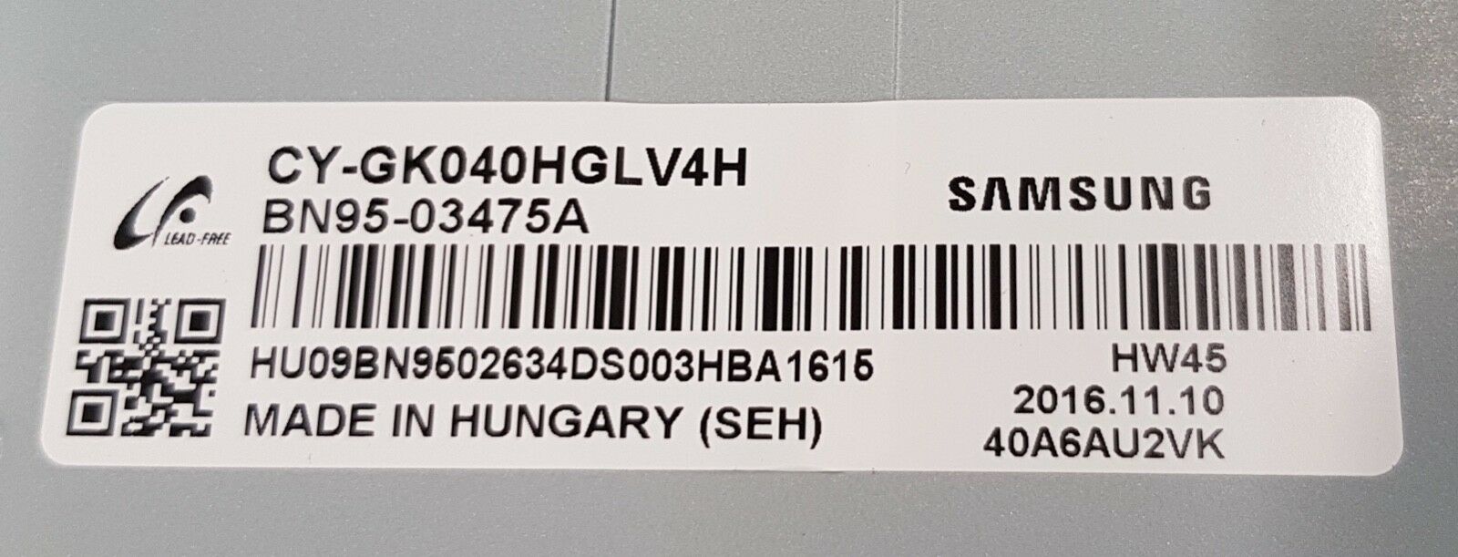 SAMSUNG-televisor LED BN96-34791A, accesorio para televisor SAMSUNG UE40KU6100 UE40JU6400 UE40MU6105, 10 unids/lote, BN96-34792A