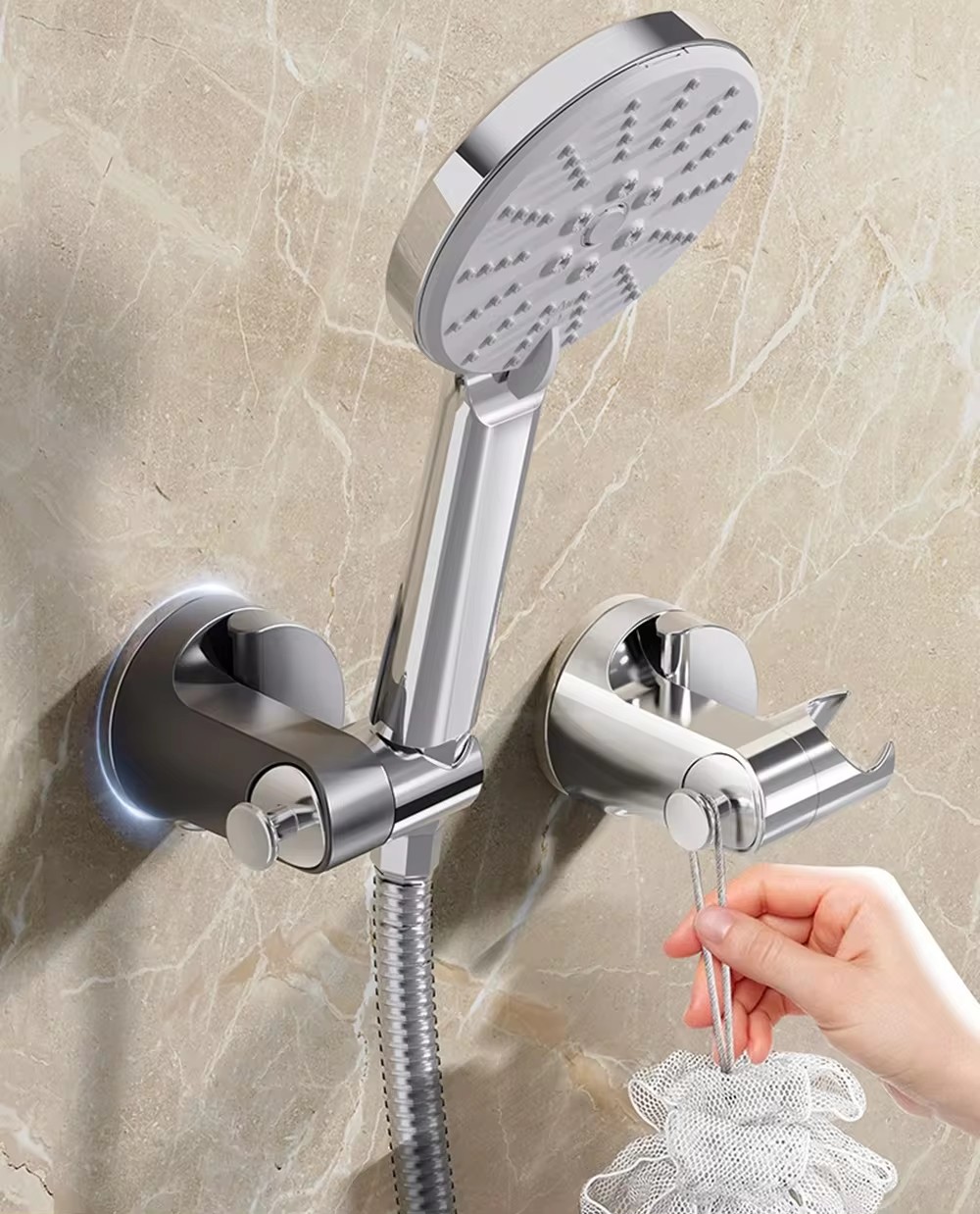 Neuer Dusch ständer Halfter Universal--Hand brause kopf halterung 360 ° verstellbarer Saugnapf Dusch kopf Halfter Schlecht zubehör