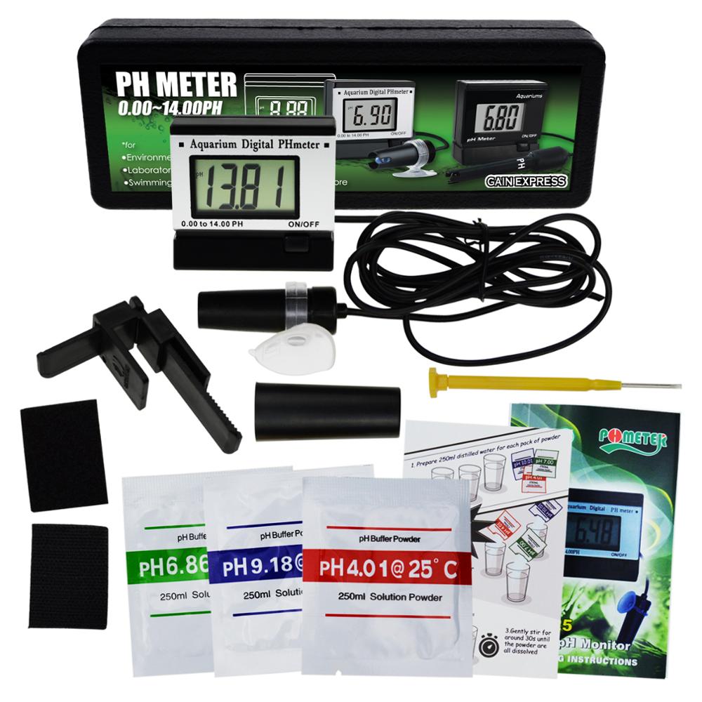 Digital pH Monitor Meter ATC 0.00~14.00pH 1-1.5M Cable Electrode Probe Water Tester Kit Spa Tank Pool Aquarium Lab