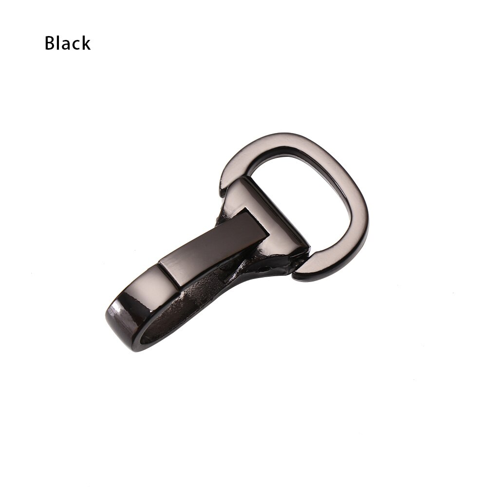 1Pc Metalen Snap Haak Tas Accessoires Trigger Karabijn Clip Spring Gate Voor Leer Craft Tas Riem Gordel sleutelhanger: Black
