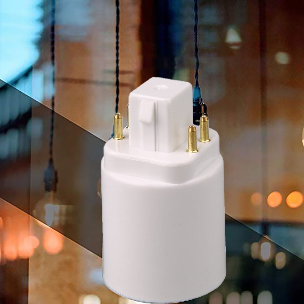 LED Light Lamp Adapter Fireproof Plastic Converter GX24Q-E27 Adapter Conversion Socket Light Bulb Adapter