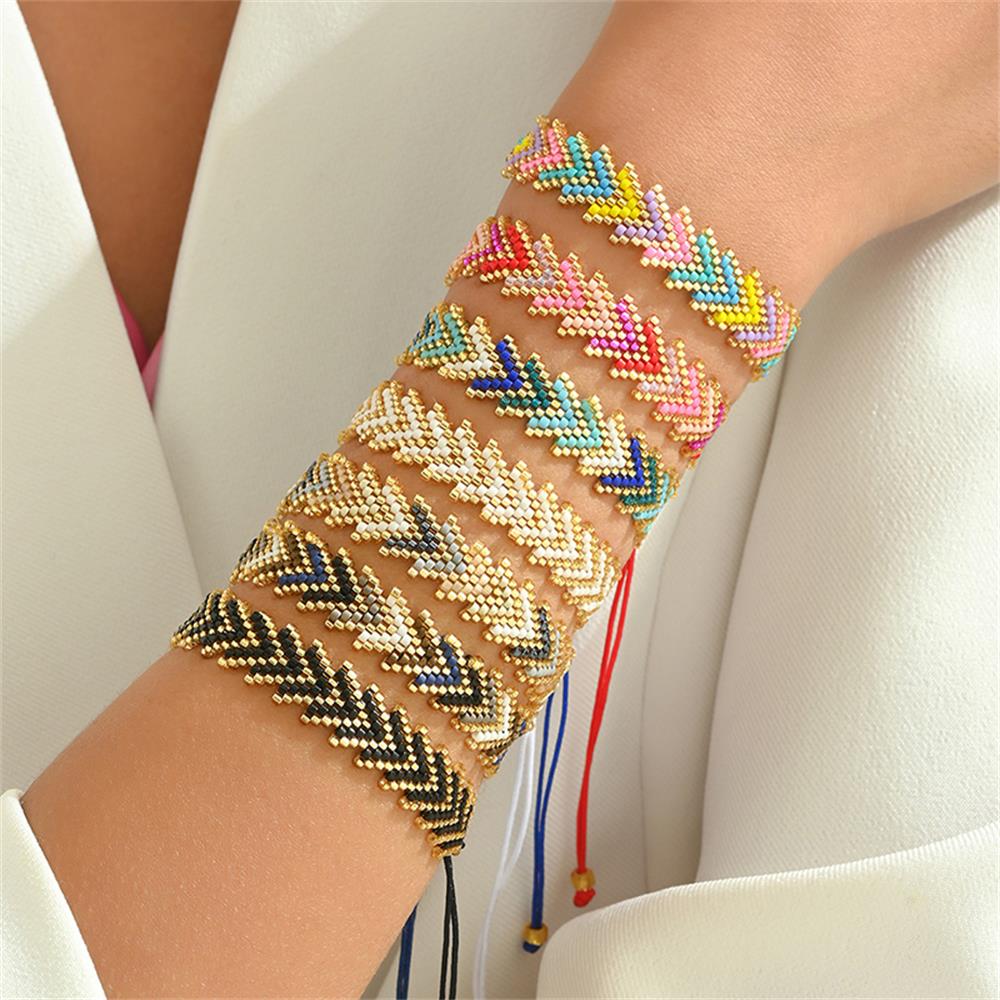Zhongvi miyuki pulseiras de contas multicamadas sementes de vidro boêmio artesanais joias ajustáveis moda para mulheres e homens