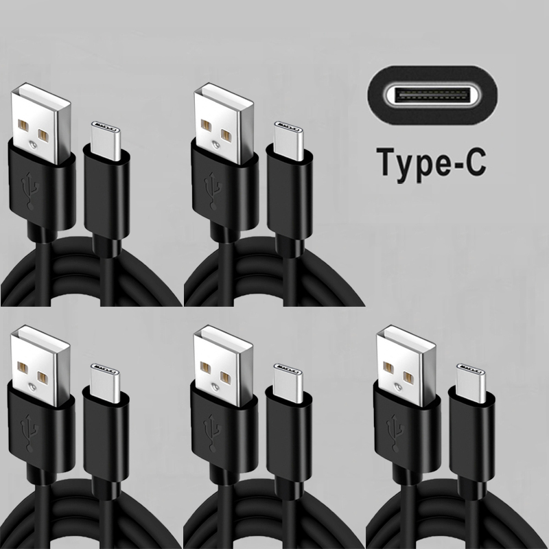 5 Stks/partij Usb Type-C Kabel Opladen Data Draad Voor Xiaomi Redmi Note 11 10 S 9S 8T 8 Pro Oppo A94 A74 A54 5G A73 A93 Telefoon Kabels: 5Pcs Black Cable / 0.25m