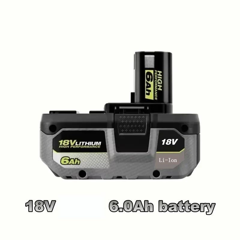 Voor RYOBI ONE+ krachtige lithiumbatterij 18V geen geheugeneffect, lage zelfontlading, geschikt voor alle ONE+gereedschappen P104,P107: GRIJS