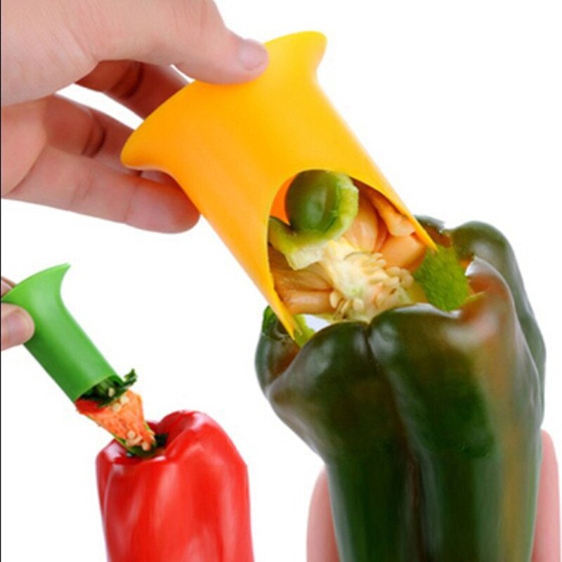 Peber chili frø tomat skærer udkerner udstikker frugt grøntsag skræller køkkengrej gadget sund stilk blade afskalningsfjerner