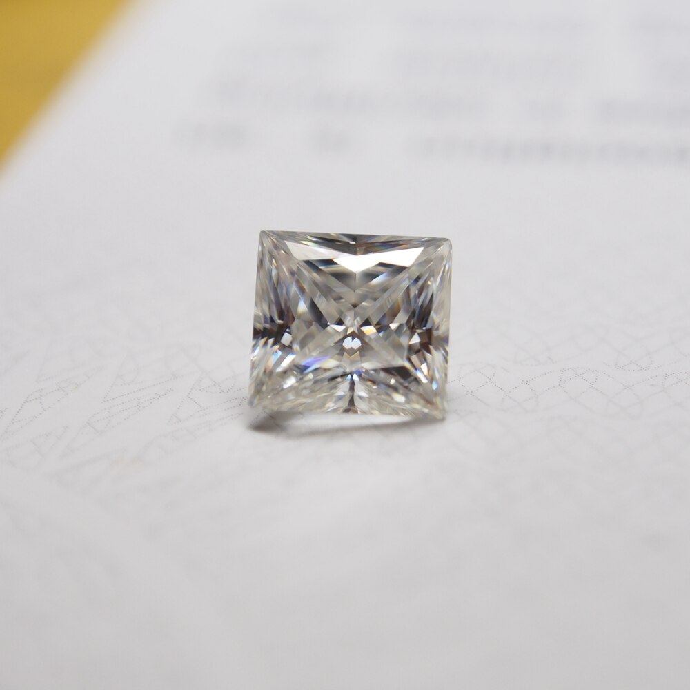 5*5mm Princess Cut White Moissanite Steen Losse Moissanite Diamond 0.71 moissanite steen