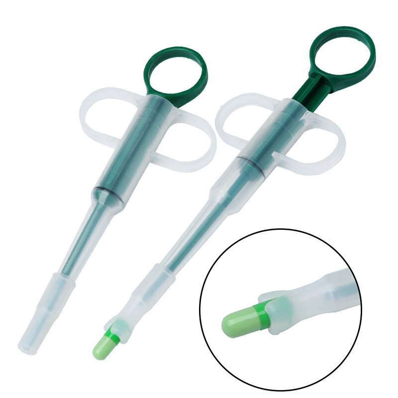 Alimentador de pastillas de plástico para mascotas, jeringas de inyector duraderas, herramienta de alimentación médica con punta suave para gatos y perros