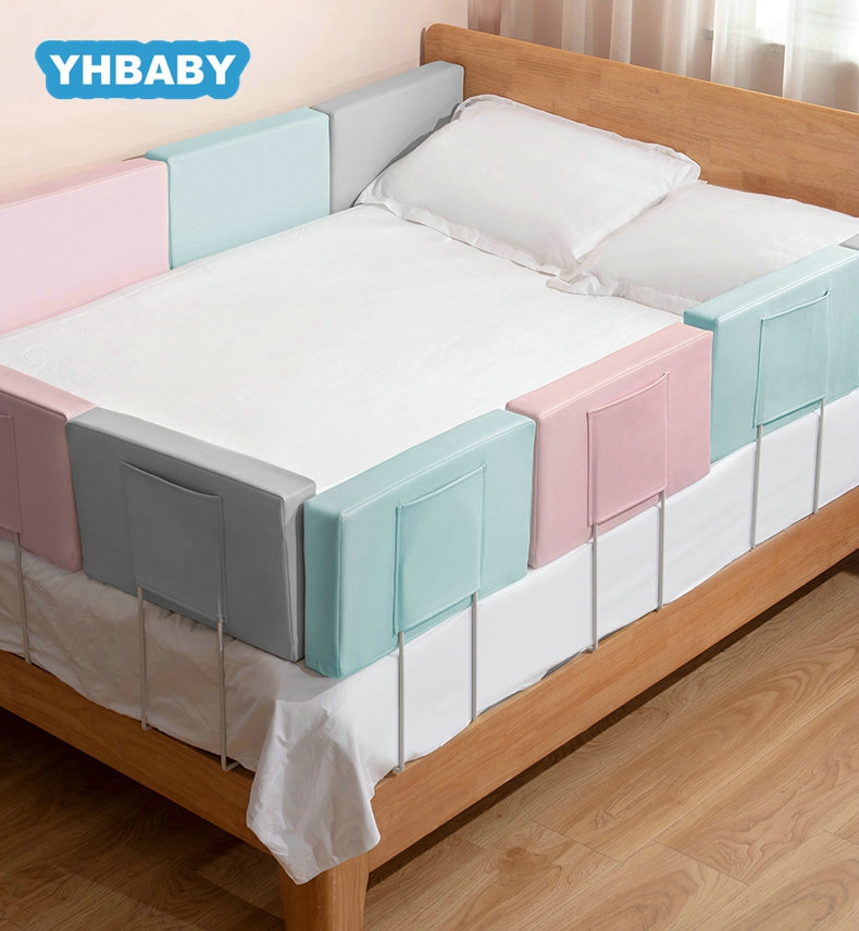 Baby Sicherheit Tor Krippe Schiene Sicherheit Fechten Baby Bett Zaun Hause Kid Laufstall 2M Große Bett Allgemeinen Weichen Bett leitplanke