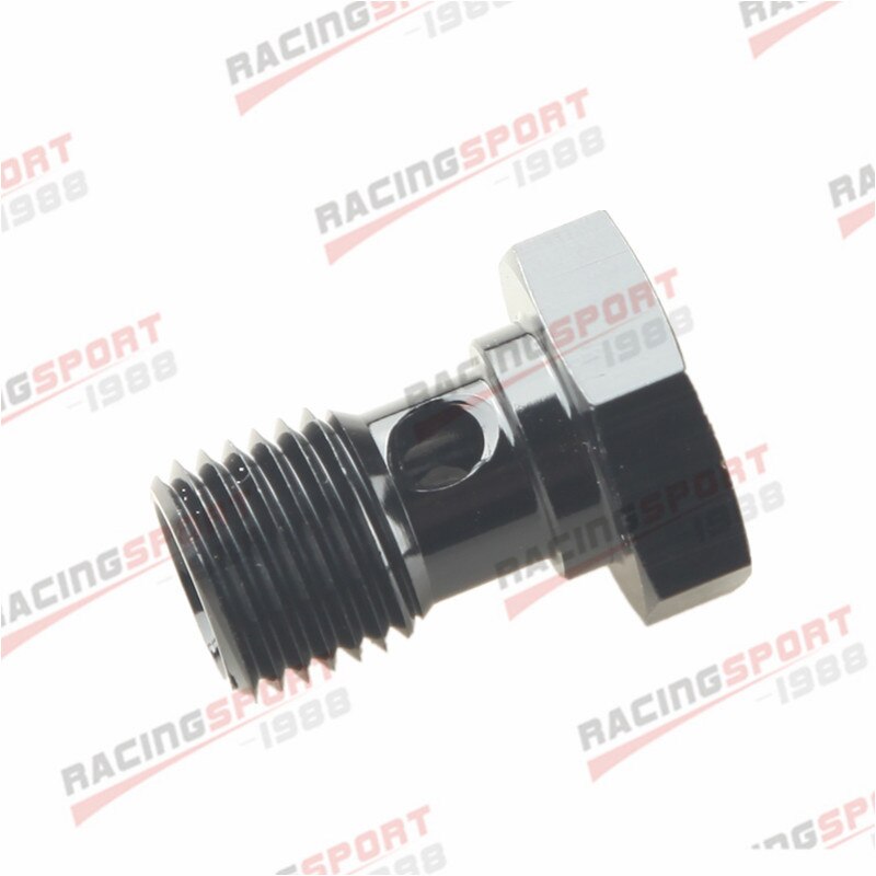HFUK M10x1.5 Black Banjo Bolt – 24mm Long Metric Brake Hose Fitting Adapter