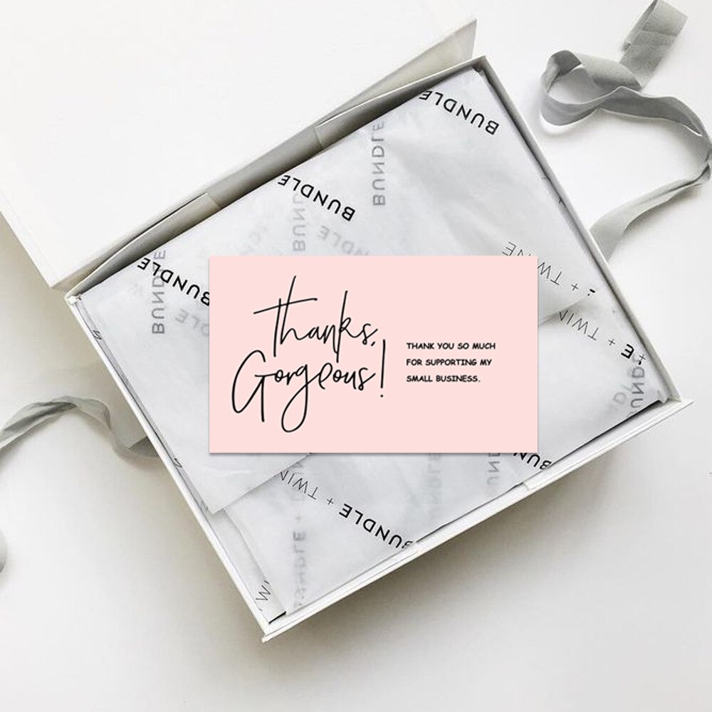10-30 roze bedankkaartjes voor uw bestelling, 5.4*9cm bedankkaartjes met complimenten, geschikt als decoratie voor kleine bedrijven.