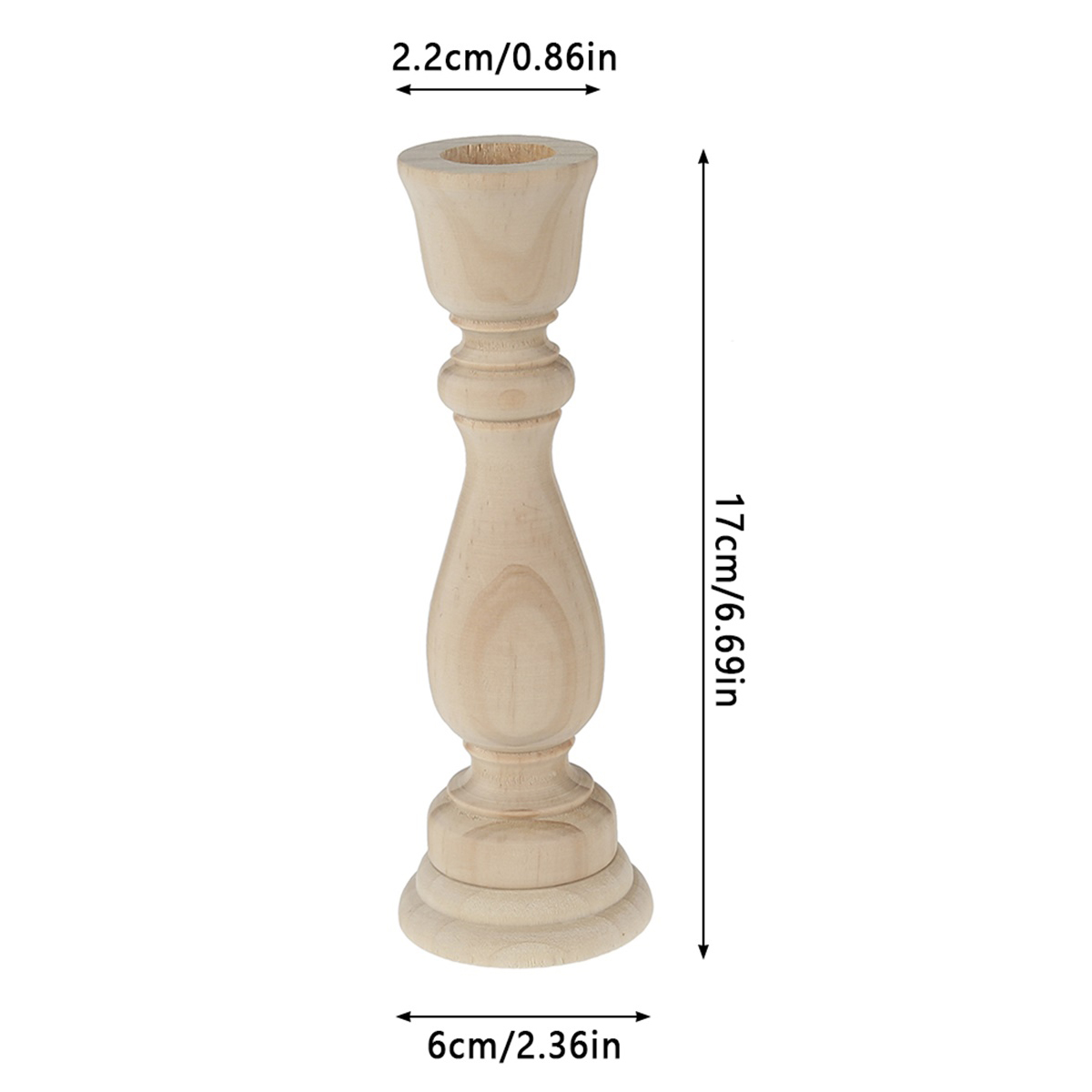 Wooden Candlesticks Unfinished DIY Classic Craft Candle Holders for Paint or Living Room Home Wedding Decorations: silver