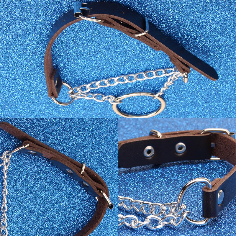 Punk Cross Kraag Choker Bel Ronde Ketting Hart Zwart Pu Lederen Punk Goth 100% Handgemaakte Hals Sieraden