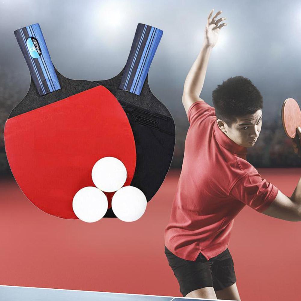 Table Tennis Racket Set Student Pong Sports Racket Paddle Set 3 Equipment Balls With Pong Clapper Ba Q9Q8