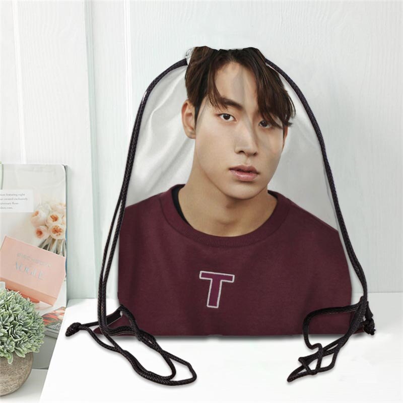 Nam Joo Hyuk Drawstring Backpack Women Men Causal Travel Bags Softback Storage Bags Ladies Shopping Bags 20201102