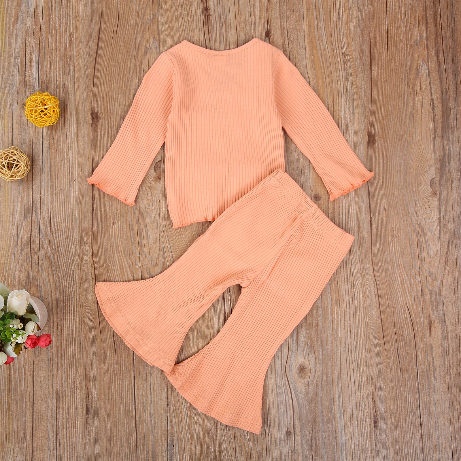 Focus norm-pantalons d'automne pour petites filles, vêtements pour bébés filles, solide, tricoté à nœud papillon, manches longues, évasé hauts Pullover, 3 couleurs