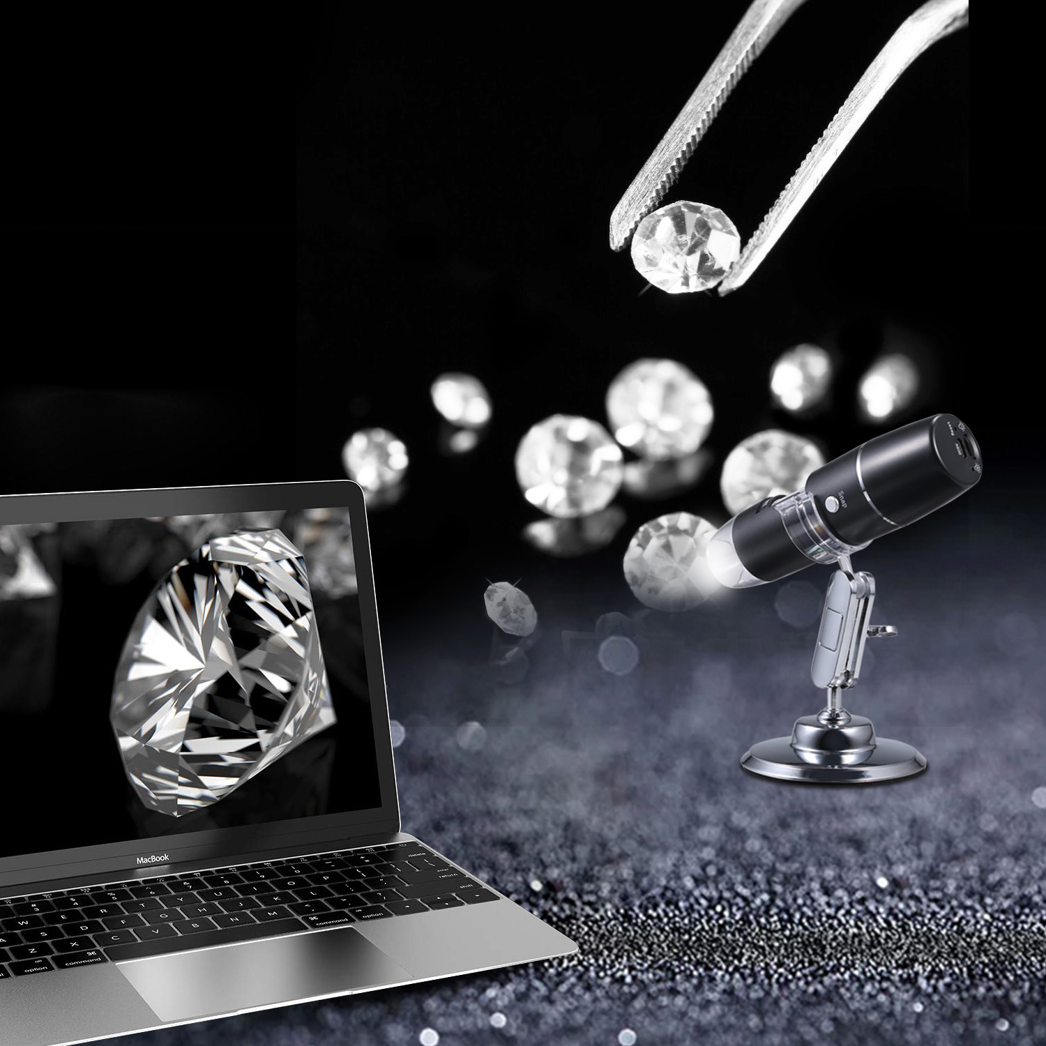 Electron Digital Microscope Portable WiFi Wirelessly High Definition Magnifying Glass Christmas Halloween Educational