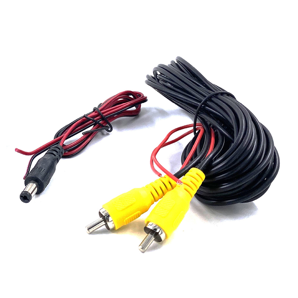 6M RCA Video Cable AV Extension Wire Harness With ADC Power Cable Adapter For Car Rear View Camera Backup Camera Extension Cable