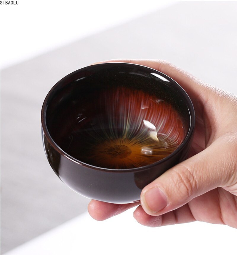 Colorful starry teacup,temmoku glaze tea cup,Kung fu cup Build kiln ceramic cup Teacup,Chinese Jingdezhen Beautifully artwork