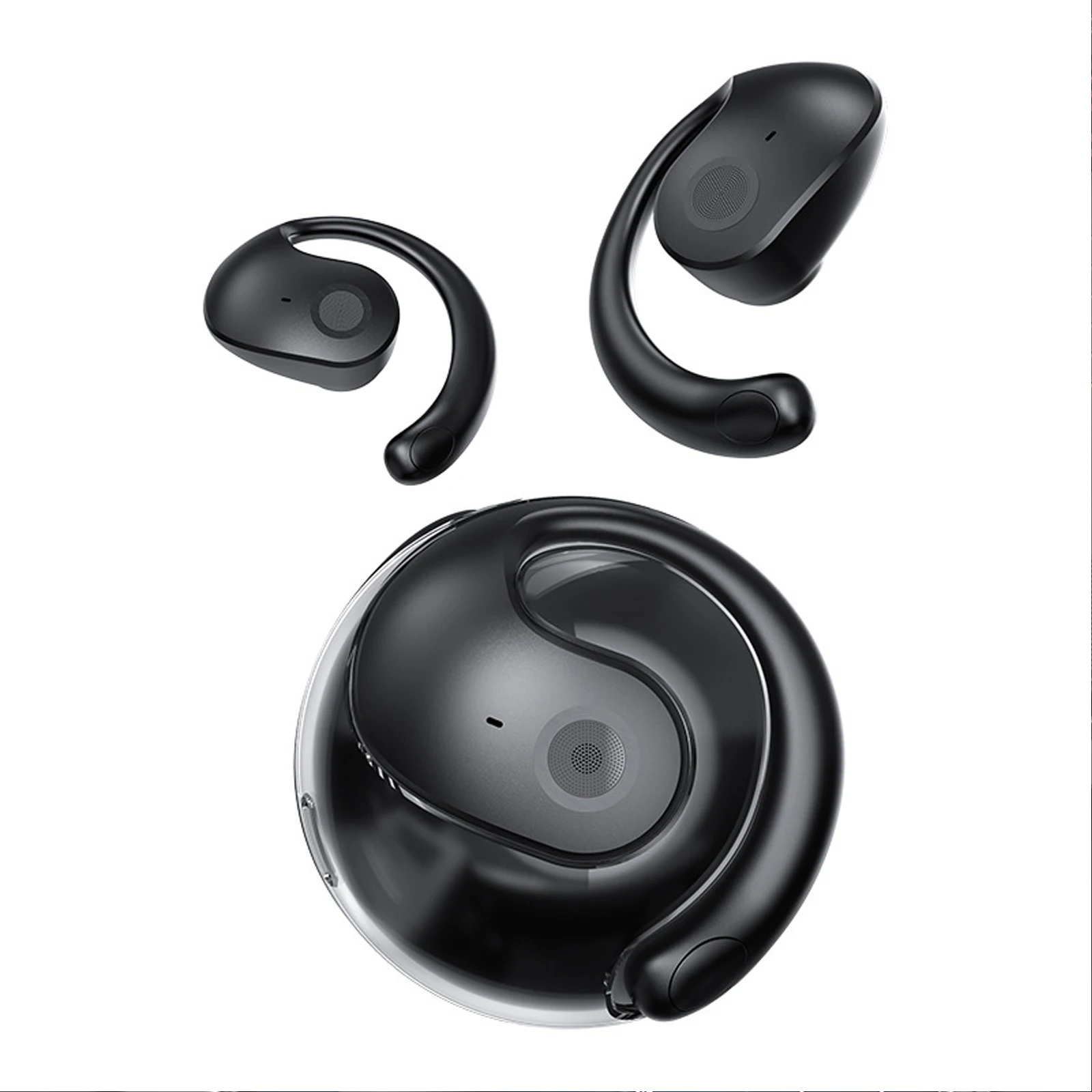 Nuevos auriculares inalámbricos OWS, auriculares Bluetooth con micrófonos, auriculares con sonido estéreo HiFi, auriculares con Control de botón para xiaomi Iphone: Rojo