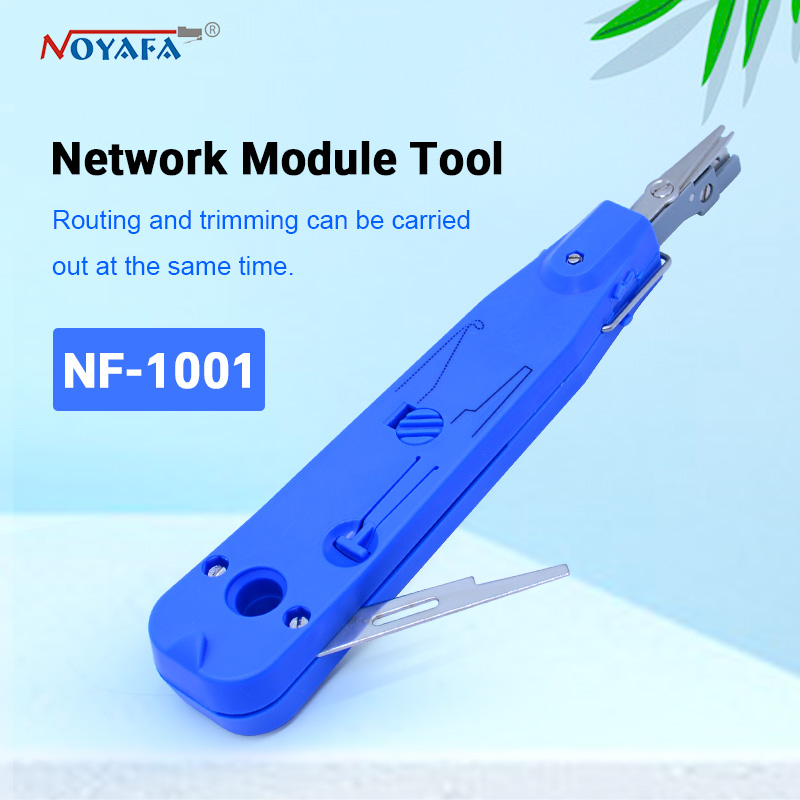 NOYAFA – Kit d'outils de poinçonnage , pour câbles de téléphone téléphonique RJ45 RJ11, Blue Krone lsa-plus