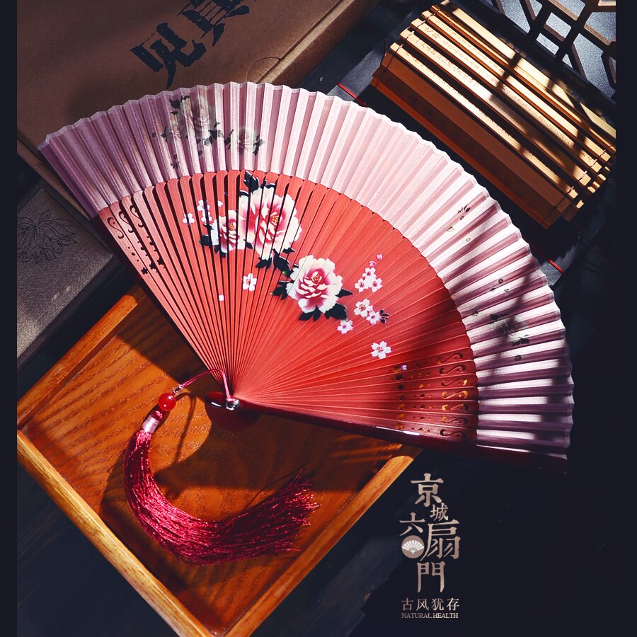 Japanese Hefeng Dragon Printing Craft Fan Fan 6" Ladies Folding Fan Folding Chinese Style Summer: Lausanne