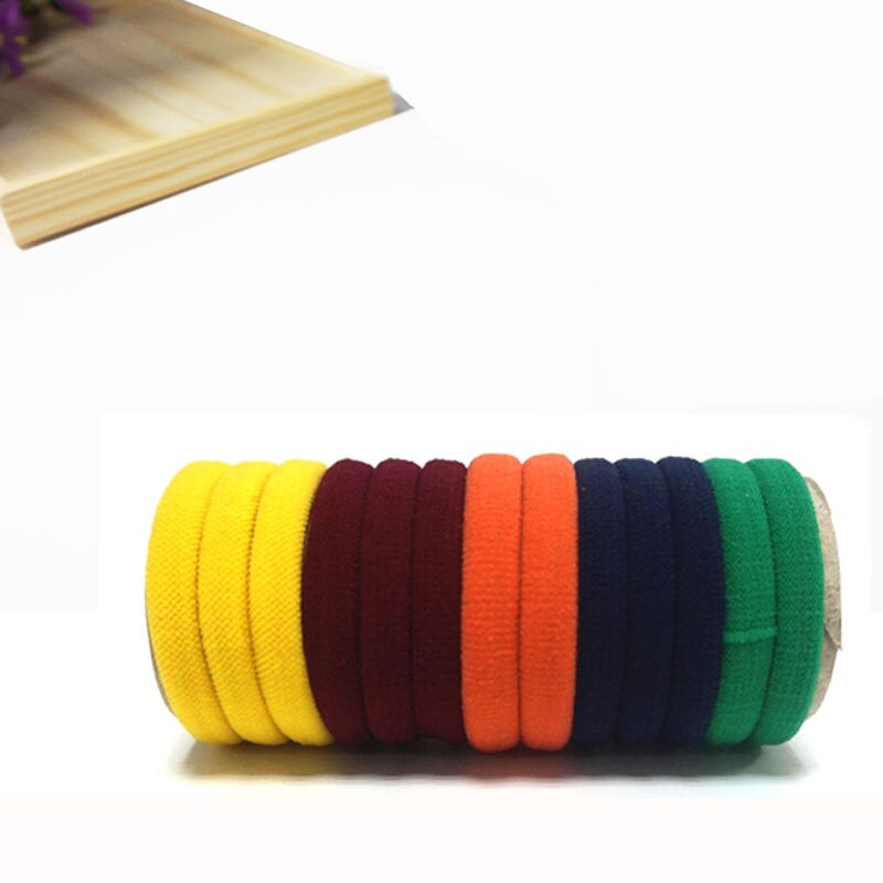 10Pcs Faixas de Cabelo Acessórios de Cabelo para As Mulheres Meninas Fluorescência Doces Gomas de Bandas De Borracha Elástica Elástico Preto Faixas de Cabelo Empate: Candy Color