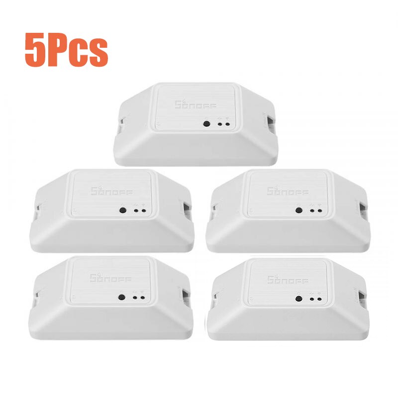 SONOFF-interruptor inteligente Zigbee BASICZBR3 para hogar, dispositivo de Control de voz de 100-240V, CA, Alexa, funciona con concentrador de SmartThings para iOS/Android: 5 Pieces