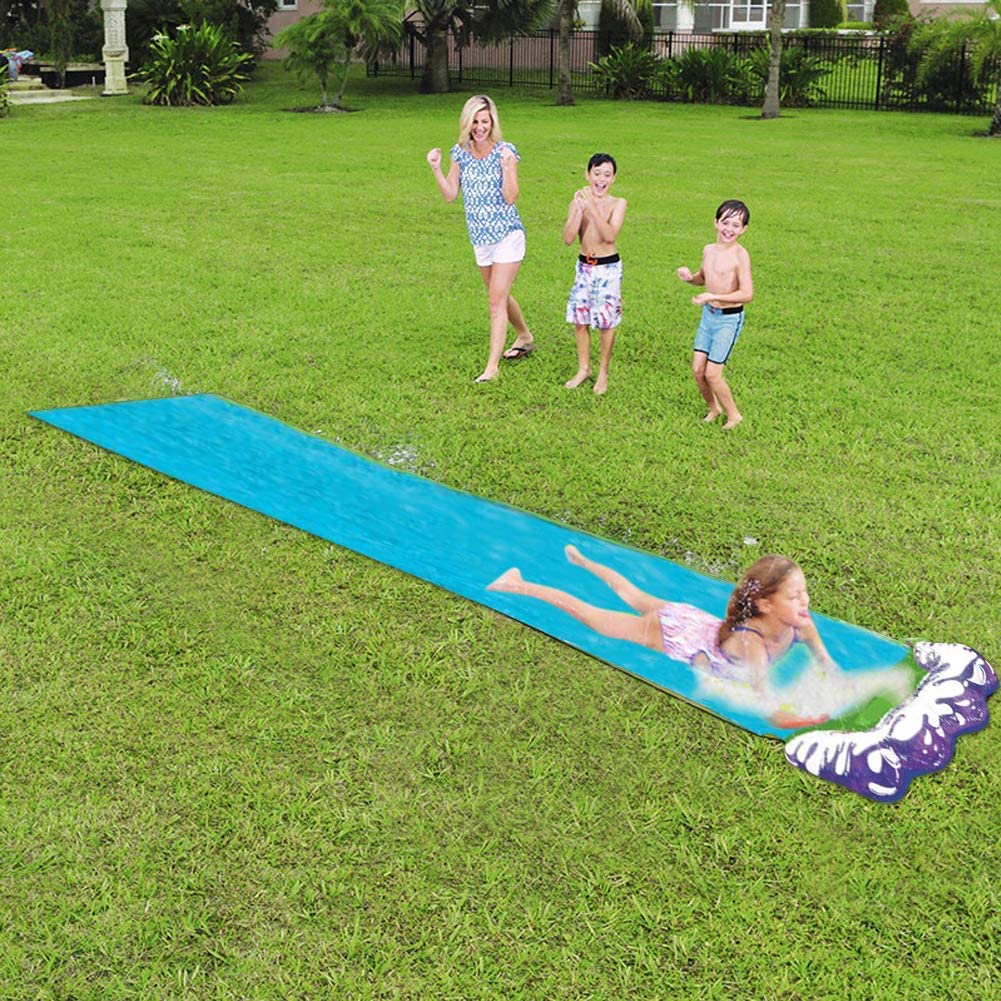 Giant Surf Water Slide 4.8m Fun Lawn Water Slides Pools for Kids Summer PVC Games Center Backyard Outdoor Children Adult Toys