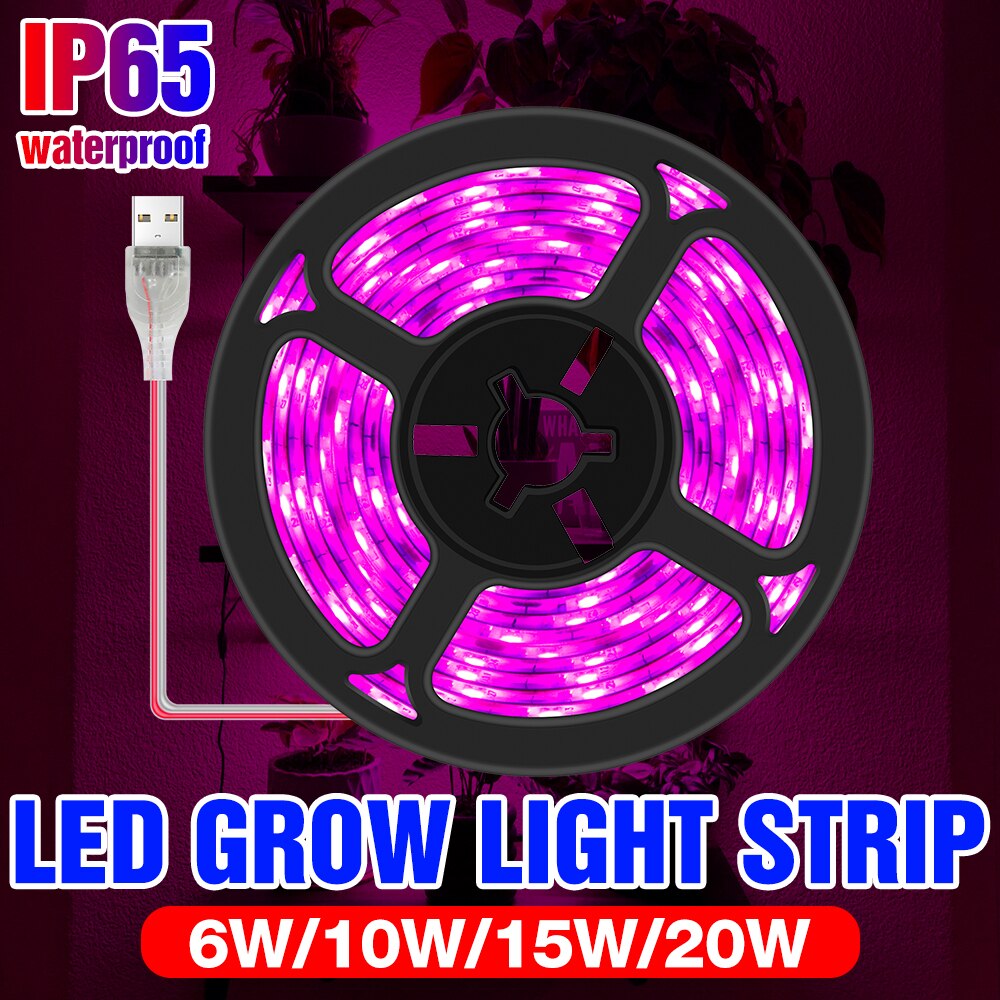 Volledige Spectrum Led Grow Lamp Usb Plant Licht Strip 2835 Smd Phyto Lampen Led Zaailing Fito Lampada 0.5M 1M 2M 3M Zaad Groei Strip