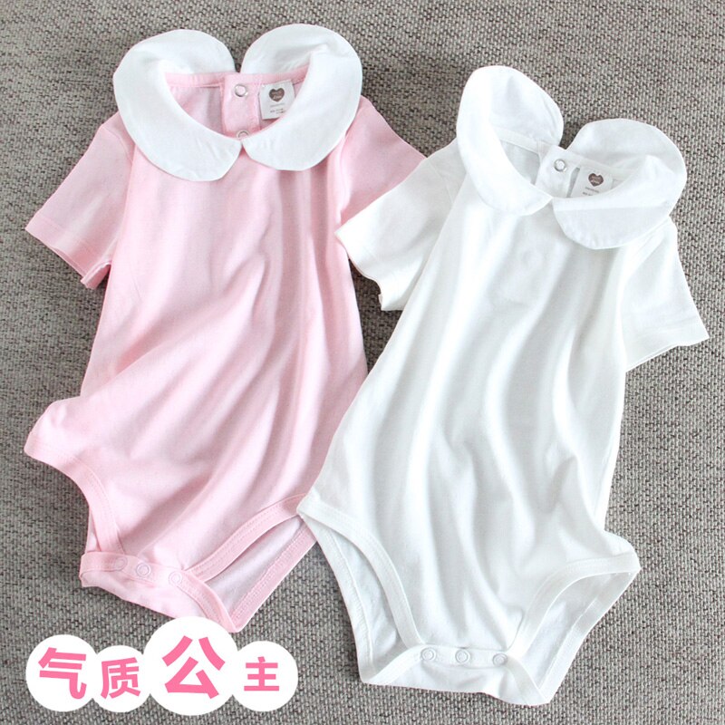 Ropa para bebé, Mono para bebé, pijama, ropa para niños, ropa para bebés, Ropa para Niñas, cuello peter pan sólido para bebé, ropa para niños